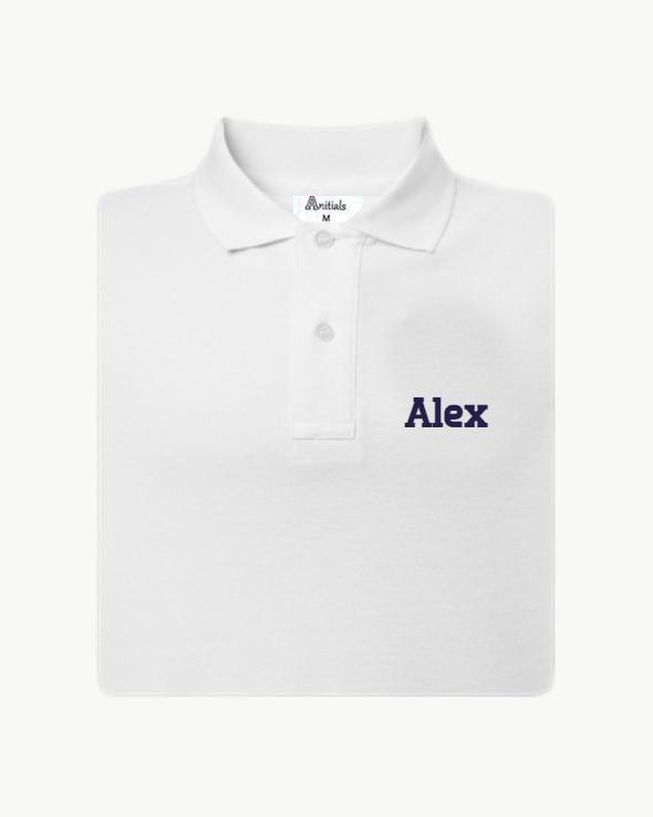 WEISSES POLO-SHIRT | PERSONALISIERT