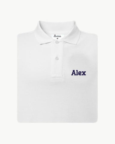WEISSES POLO-SHIRT | PERSONALISIERT