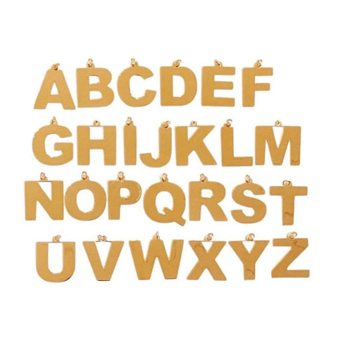 MAXI GOLD INITIAL NECKLACE (C, P)