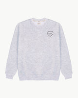 GREY SWEATSHIRT | PERSONALIZED HEART